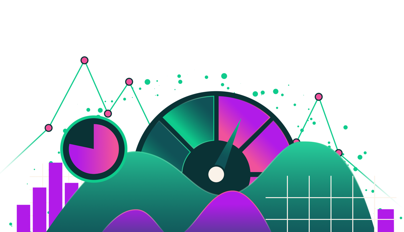 an abstract image of graphs, representing benchmarks.