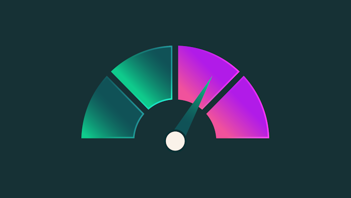 an abstract image of a dial, representing benchmarks.