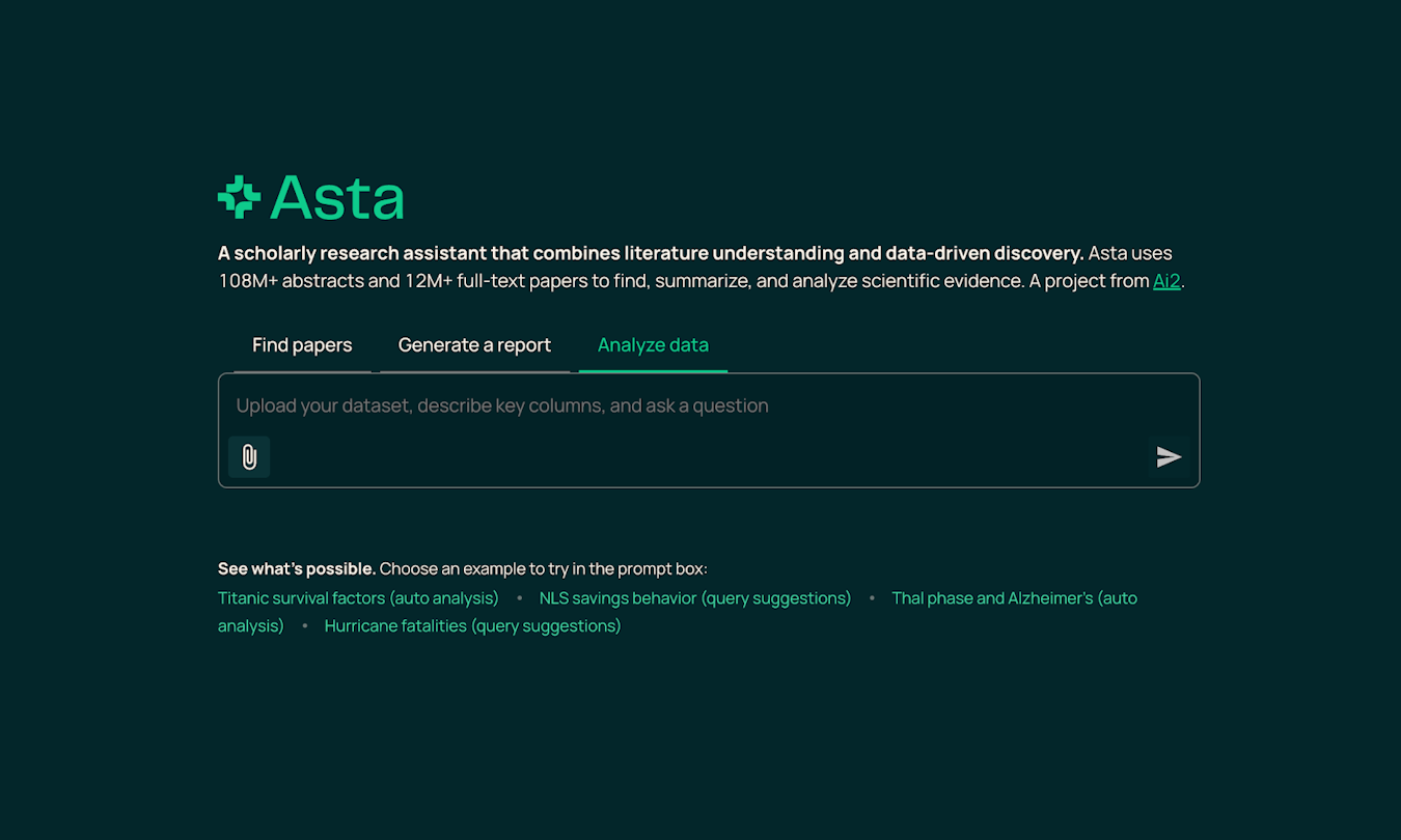 Asta DataVoyager: Data-driven discovery and analysis | Ai2