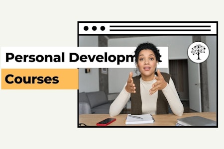 Personal development courses, in the style of video montages, divisionist