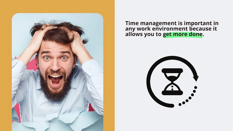 A visual for a time management course. Time management is important to protect your work environment, environmental installation artist style, verdadism, magewave, dark amber and green, strong facial expression, ilford sfx, anemoiacore --ar 16:9