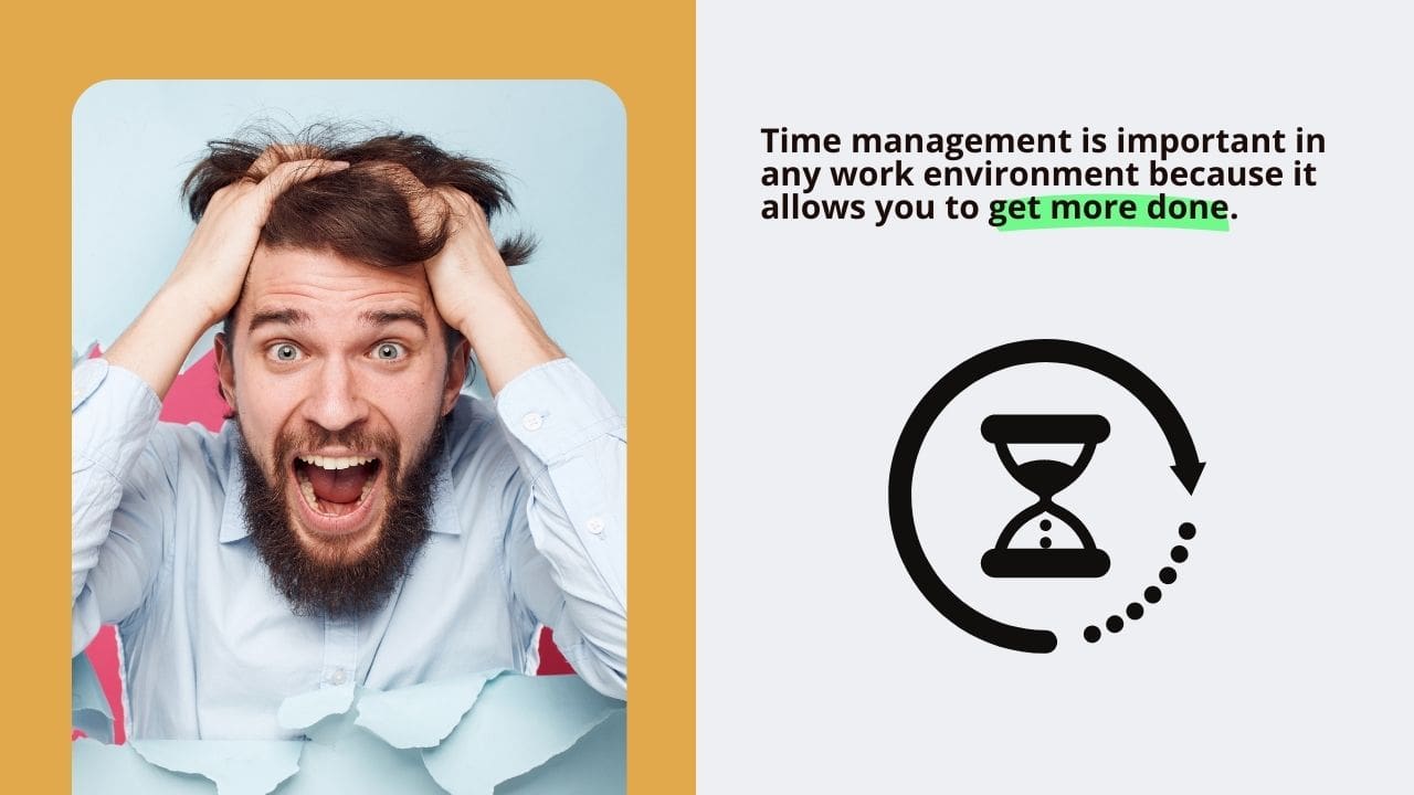 A visual for a time management course. Time management is important to protect your work environment, environmental installation artist style, verdadism, magewave, dark amber and green, strong facial expression, ilford sfx, anemoiacore --ar 16:9