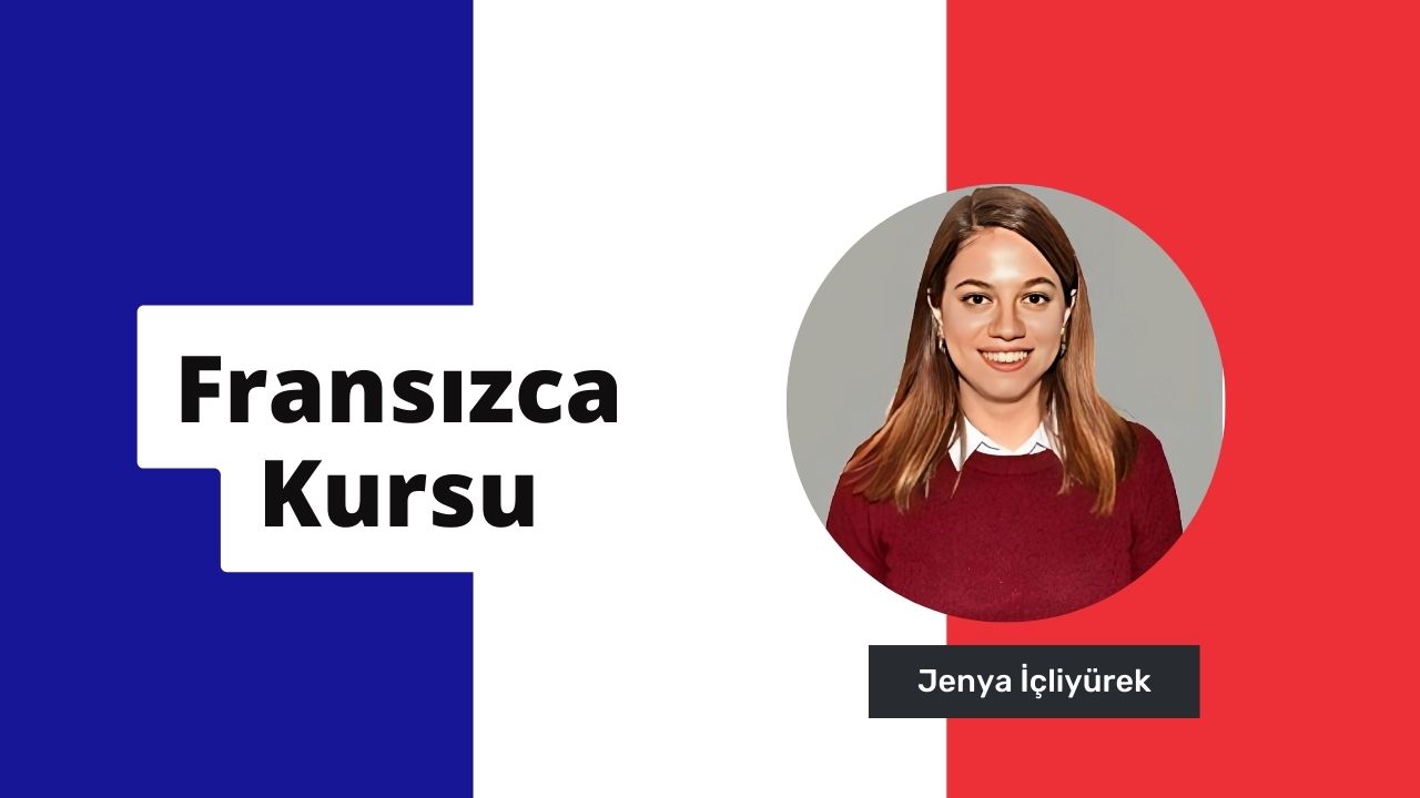 Bu resimde bir kadın kırmızı bir kazak giyerken kameraya gülümsüyor. Arka planda siyah metinli mavi beyaz bir işaret var, bu da kadının A1 seviyesinde bir Fransızca dil kursuna katıldığını gösteriyor. Buna ek olarak, beyaz metinli siyah ve kırmızı bir dikdörtgen var ki bu bir logo ya da kursla ilgili bir mesaj olabilir. Genel olarak bu görüntü, yeni bir dil öğrenmek için harika bir motivasyon olan neşe ve başarı duygusunu yansıtıyor.