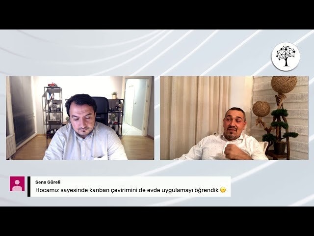 Bu, perdenin önünde bir sandalyede oturan bıyıklı ve sakallı bir adamın yer aldığı bir video görüşmesinin ekran görüntüsüdür. Görüntünün sağ tarafında noktalar ve çizgiler olan siyah bir ağaç, saksıda bir bitki ve yuvarlak bir nesne olan bir ağaç var. Adam mavi bir gömlek giyiyor ve kucağında bir dizüstü bilgisayar var. Arka planda yeşil bir duvar olan iyi aydınlatılmış bir odada olduğu görülüyor. Adamın yüzünde ciddi bir ifade var ve doğrudan kameraya bakıyor.