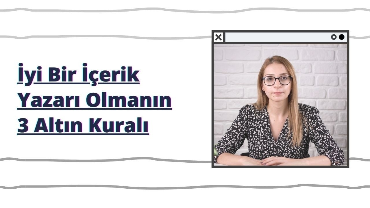 Bir kadın siyah beyaz bir gömlek ve gözlük takıyor. Beyaz zemin üzerine mavi yazıların olduğu bir odada masada oturmaktadır. Gömleğinin üzerinde çiçek desenleri var. Arkasındaki duvarda siyah beyaz bir logo var. Ellerini önündeki masanın üzerine koymuş, dümdüz karşıya bakmaktadır. Omuz hizasında kahverengi saçları var ve yüzünde sakin bir ifade var. Gömleğinin yakası yakalı ve önü düğmeli. Kolları hafifçe kıvrılmış. Bir çift siyah gözlük ve küpe takıyor.