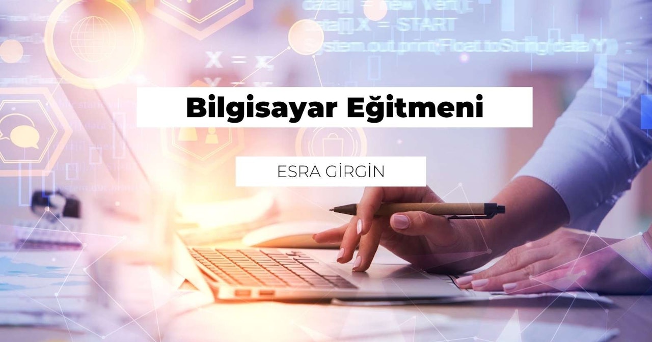 Bir kişi dizüstü bilgisayarın başında oturmuş, elleri klavyenin üzerinde yazı yazıyor. Dizüstü bilgisayar siyahtır ve kapağında beyaz bir logo vardır. Ekran beyaz bir arka planla aydınlatılmış ve siyah bir metin görülüyor. Masanın üzerinde kişinin kullandığı bir kalem vardır. Arka planda bir küre ve görüntünün köşesinde mavi bir daire görülüyor. Parmağı ekrana dokunan bir elin yakın çekimi görülmektedir. Kişi elindeki işe odaklanmış ve özenle çalışıyor gibi görünüyor.