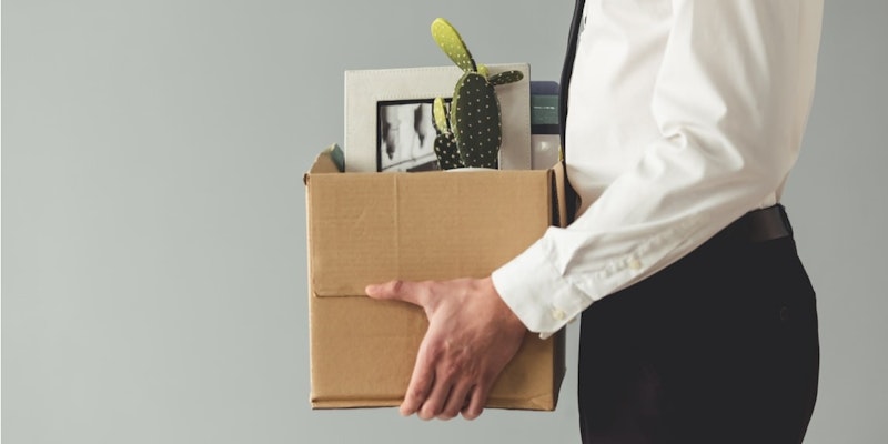 Bir kişi, içinde çeşitli nesneler bulunan bir kutu tutmaktadır. Kutu dikdörtgen şeklindedir ve üst kısmında bir kulp vardır. Kişi beyaz bir tişört ve mavi bir kot pantolon giymektedir. Sağ eliyle kutuyu kavramaktadır. Kutunun içinde kaktüse benzeyen benzersiz bir şekli olan yeşil bir kaktüs vardır. Kaktüs dik durmaktadır ve birkaç dikeni dışarı çıkmıştır. Ayrıca kutunun içinde görünmeyen birkaç nesne daha vardır. Kişinin sıcak ve rahat bir yüz ifadesi var, bu da kutunun içindekilerle rahat olduğunu gösteriyor.