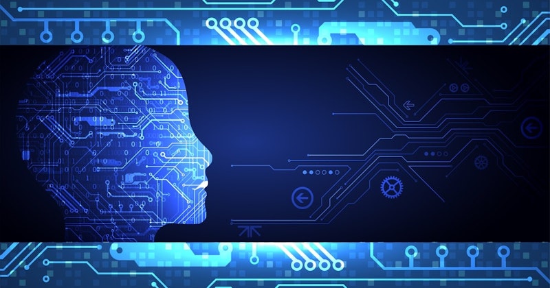 Görüntünün merkezinde, karmaşık çizgiler ve şekillerden oluşan bir insan silueti ile mavi bir devre kartı yer alıyor. Devre kartı soluk beyaz bir ışıkla aydınlatılmış ve siyah bir arka planla çevrelenmiştir. Kartın sol tarafında beyaz çizgileri olan mavi bir dişli, sağ tarafında ise bir dairenin içinde mavi bir ok göze çarpıyor. Tahtanın ayrıca noktalar ve ince çizgilerle dolu beyaz ve mavi bir arka planı var. Genel olarak, görsel ince renkleri ve detaylı şekilleriyle sakinleştirici bir etkiye sahip.