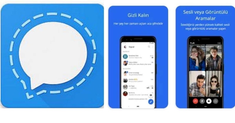Mavi arka planlı bir cep telefonu ekranında bir grup insan resmedilmiştir. Elleri sırasıyla göğüslerinde ve çenelerinde olan bir erkek ve bir kadın görülüyor. Erkek hafif bulanık görünürken, kadın selfie çekiyor gibi görünüyor. Ayrıca, görüntünün sağ alt köşesinde kameraya poz veren insanlardan oluşan bir kolaj görülüyor. Son olarak, sol üst köşede beyaz bir daire ve noktalı bir çizgi ile mavi bir kare görülüyor.