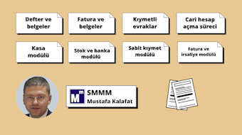 Bu görüntüde bir ön muhasebe eğitimine katılan bir grup insan görülüyor. Muhtemelen kurs hakkında bilgi içeren siyah metinli beyaz dikdörtgen tabelaları okuyorlar. Ortadaki adamın gözlüklü ve mavi beyaz takım elbiseli olması eğitmen olduğunu gösteriyor. İlgi çekici ve bilgilendirici bir deneyim gibi görünüyor.