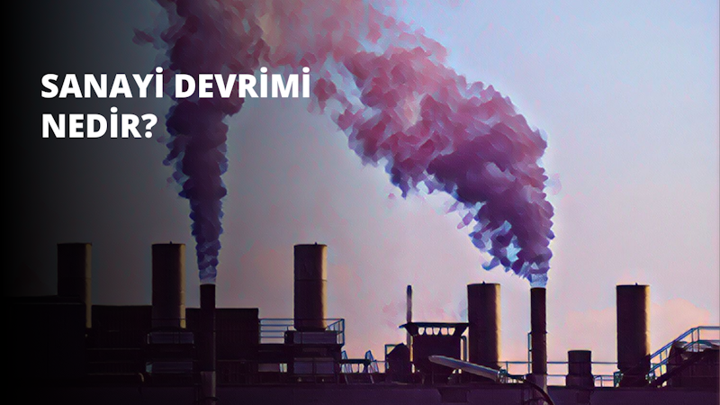 Issız bir arazide yer alan büyük bir endüstriyel fabrikadan dumanlar yükseliyor. Uzun, koyu renkli duman bacası, gökyüzüne yayılan kalın bir duman bulutu salıyor. Duman koyu, grimsi siyah bir renkte ve rüzgar tarafından itiliyor. Arka planda, uzaklarda birkaç ağaç görülüyor ve güneş gökyüzünde batarak dramatik bir etki yaratıyor. Fabrika, soğuk, metalik duvarları ve bacalarıyla sanayi çağının keskin bir hatırlatıcısıdır. Fabrikadan çıkan duman tüm alana gizemli ve ürkütücü bir hava veriyor.