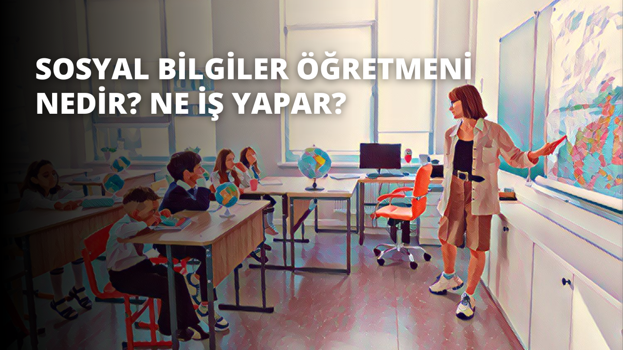 Bir kadın sınıfta bir grup çocuğun önünde duruyor. Takım elbise giymiş ve beyaz tahtaya bakıyor. Odanın önünde kırmızı bir sandalye ve bir masa var. Masanın üzerinde bir çocuk oturmaktadır ve arka planda bir kadının bulanık görüntüsü görülmektedir. Masanın ortasında bir topun yakın çekimi vardır. Odanın köşesindeki masada oturan bir çocuk da var. Görüntü biraz odak dışı, ancak yine de çocuk ve çevresindeki nesnelerin ayrıntılarını veriyor.