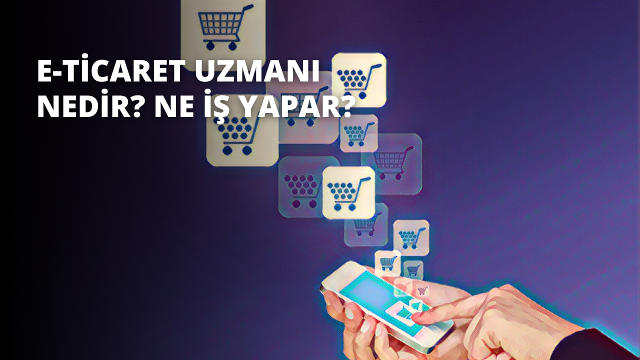 Bir kişi sağ elinde beyaz renkli bir akıllı telefon tutmaktadır. Telefon yüzüne yakın tutuluyor ve ekranında mavi bir daire deseni var. Sol eli ön planda, kırmızı bir alışveriş arabası sapı görünür şekilde gösteriliyor. Kişinin yüzünde ciddi bir ifade var ve dikkatle telefona odaklanmış görünüyor. Mavi bir gömlek ve gri bir pantolon giymektedir ve açık renkli saçları vardır. Arka plan bulanık, bazı ahşap raflar ve diğer eşyalar görünüyor.