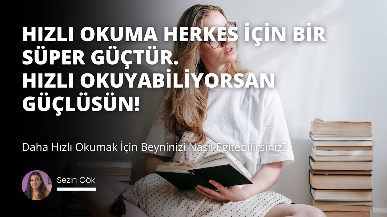 Uzun kahverengi saçlı bir kadın sandalyede oturmuş kitap okuyor. Gözlük ve beyaz bir gömlek giymektedir ve okuduğu kitapta siyah zemin üzerine beyaz bir 'O' harfi vardır. Solunda, üzerinde bir yığın kitap bulunan bir masa vardır. Sahne parlak bir ışıkla aydınlatılmıştır. Arka planda, siyah zemin üzerinde başka bir beyaz 'O' harfi görülüyor. Kadın memnun ve okumaya dalmış görünüyor. Etrafı huzurlu bir atmosferle çevrili ve o an tüm güzelliğiyle yakalanmış.