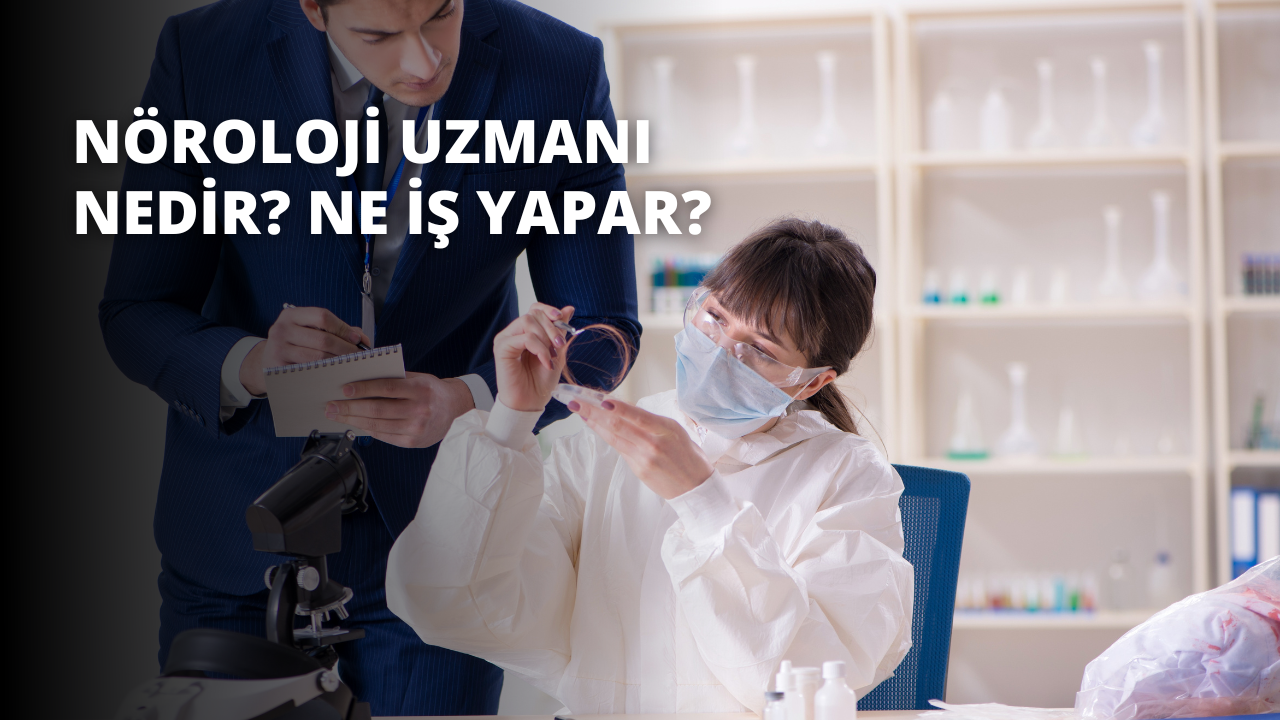 Beyaz önlüklü ve yüz maskeli bir kadın elinde şeffaf bir tüp tutuyor. Yüzünde bir gözlük var ve gözleri tüpe odaklanmış durumda. Beyaz önlüğünün birkaç cebi var ve bir çift lastik eldiven giyiyor. Tüpü elinde tutarken yüzünde kararlı bir ifade vardır. Arkasında takım elbiseli bir adam bir deftere bir şeyler yazmaktadır. Arka planda, içinde kan olduğu anlaşılan birkaç plastik torba ve bir grup beyaz şişe var. Kadının sağında, bir aletle saç kesen bir kişi vardır. Laboratuvar önlüklü kadın görüntünün odağıdır ve elindeki işe odaklandığı açıkça görülmektedir.