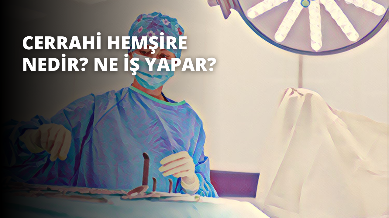 Resimdeki kişi uzun kollu ve boynunda tek düğme bulunan mavi bir ameliyat önlüğü giymektedir. Ayrıca bir çift lateks eldiven giymektedir. Kişi beyaz bir arka planın önünde durmaktadır ve başı hafifçe aşağı eğiktir. Kişinin yüz hatları görünmüyor, ancak gözleri hafifçe görünüyor. Arka planda, içinden sarı ve beyaz bir parıltı yayılan bir ışığın yakın çekimi vardır. Işık arka planda hafifçe bulanıklaştırılmış. Genel olarak görüntüde ameliyat önlüğü ve eldiven giyen bir kişi ve arka planda bir ışık görülüyor.