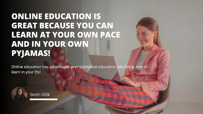 A woman is sitting on a chair with her feet up, looking relaxed and content. She has long hair that falls around her face, and she is wearing a white t-shirt. She has a laptop open on her lap and is smiling while typing on it. On the floor beside her is a cup of coffee, and there are several white letters o on a grey background and one on a black background. She also has a ponytail, which gives her a cheerful look. She looks like she is enjoying herself and the moment.