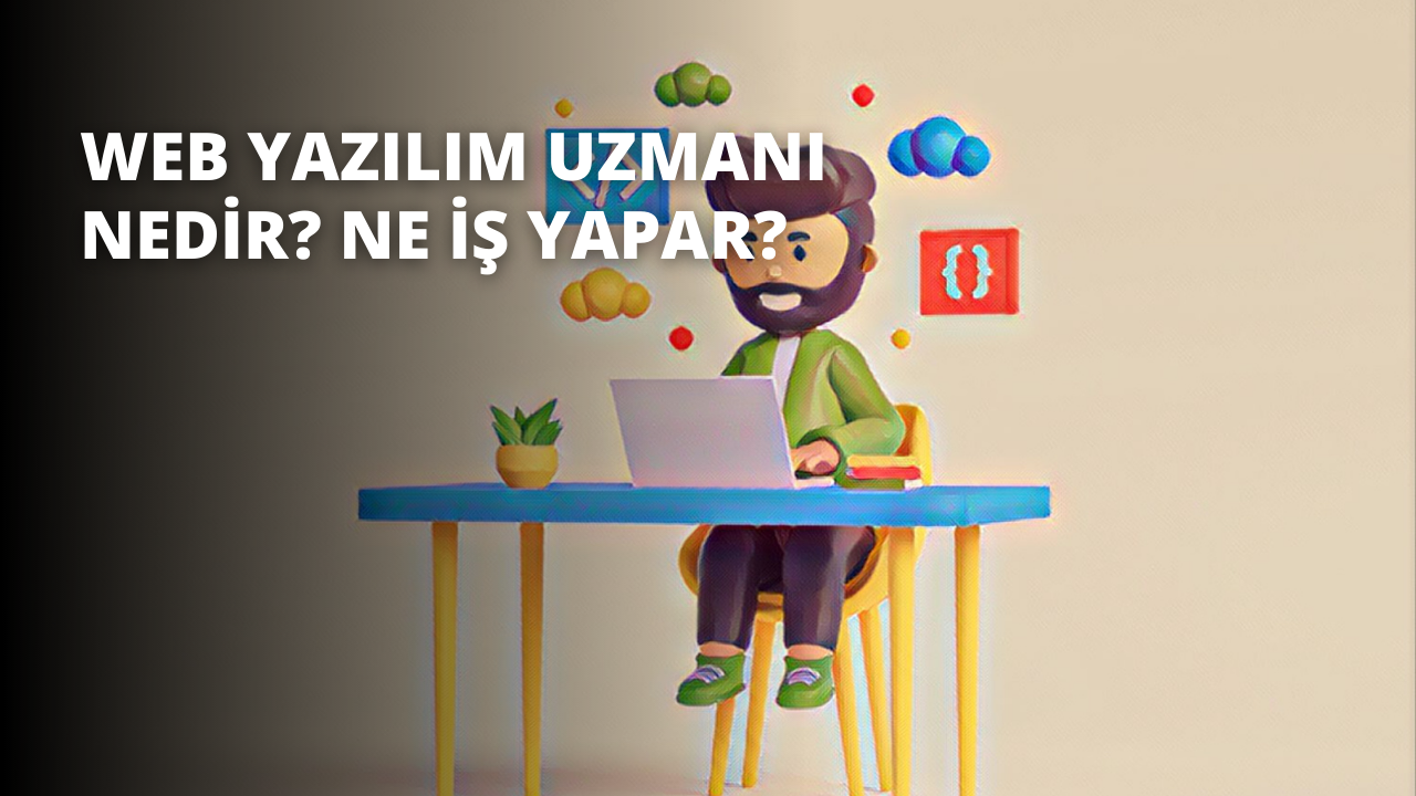 Bir çizgi film karakteri masasında oturmuş, dizüstü bilgisayarının önündeki ekrana bakıyor. Beyaz bir gömlek ve mavi bir pantolon giymiştir ve elleri klavyenin üzerindedir. Yüzü hafifçe kameraya dönüktür ve nötr bir ifadesi vardır. Arkasında beyaz bir saksı içinde bir saksı bitkisi ve sağında bir sandalye var. Arka plan yumuşak sarı renkte ve duvarda birkaç kitap ve başka eşyalar var. Elindeki işe odaklanmış ve sıkı çalışıyor gibi görünüyor.