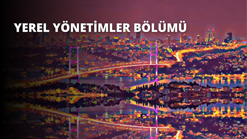 Bu görüntü, ön planda binalar ve metin, arka planda ise bir şehir manzarası ile bir su kütlesi üzerindeki bir köprüyü tasvir etmektedir. Ön planda bir merdivenin yakın çekimi ve bulanık bir pencere var. Görüntünün üst kısmına doğru, mor bir arka plan üzerinde beyaz bir harf ve siyah bir arka plan üzerinde beyaz bir harf var. Sağ tarafta ise renkli bir şehir görüntüsü var. Köprü güçlü, sağlam bir yapıdır ve altından uzun bir su geçmektedir. Arka plandaki şehir, çeşitli şekillerde uzun ve kısa binalar ile parlak renklerin bir karışımıdır. Şehirde çok fazla hareketlilik var, arabalar ve insanlar etrafta dolaşıyor. Manzara nefes kesici ve hareketli bir şehrin mükemmel bir örneği.
