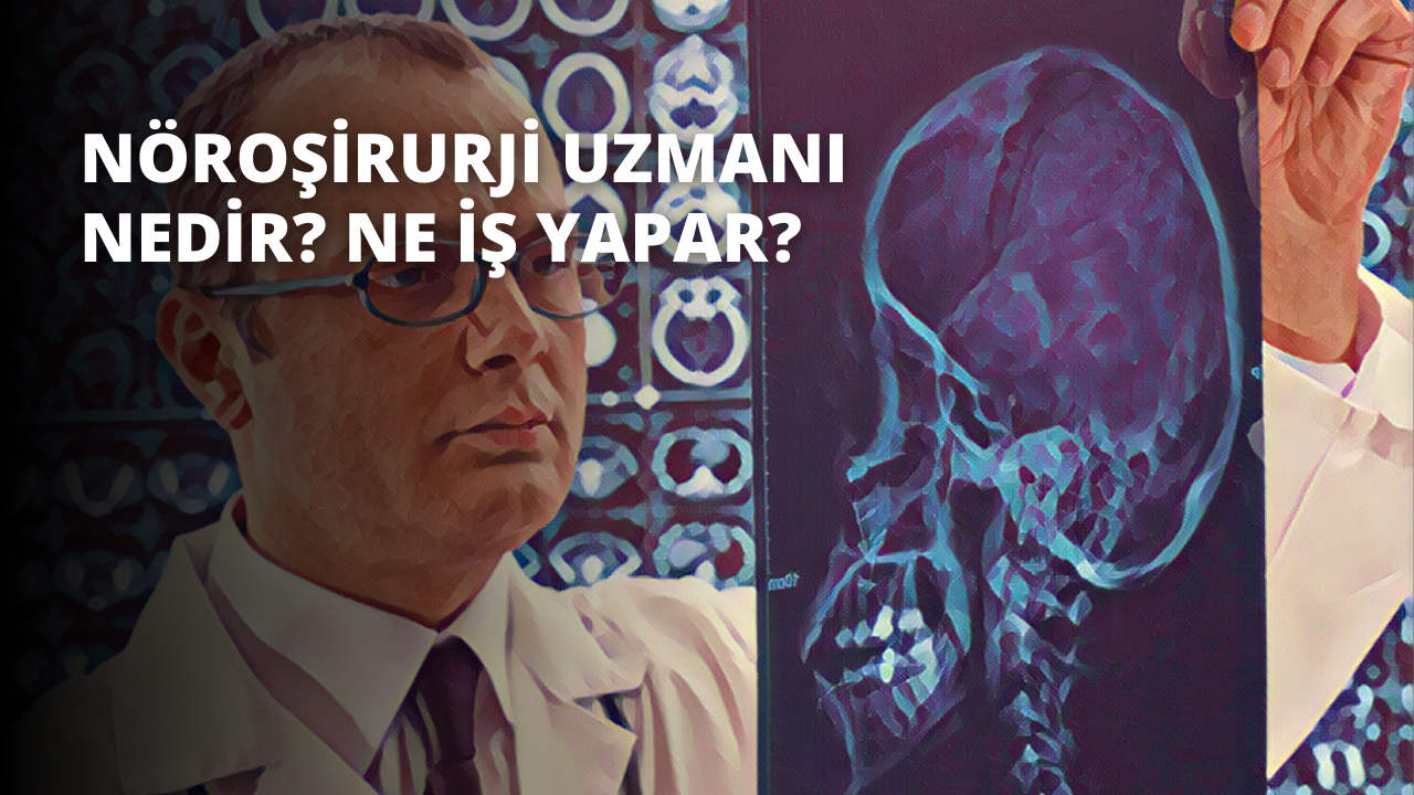 Beyaz önlüklü ve gözlüklü bir adam dikkatle bir kafatasının röntgenine bakıyor. Röntgen, adamın daha iyi görebilmesi için bir ışık kaynağına karşı tutulmaktadır. Adamın beyaz gömleği ve mor kravatı arka planda, kafatasının yakın çekimi ise ön planda görülüyor. Adamın gözleri görüntüye odaklanmış ve kaşları konsantrasyonla hafifçe çatılmış. Muhtemelen tıbbi bir durumu teşhis etmek için röntgeni inceliyor.