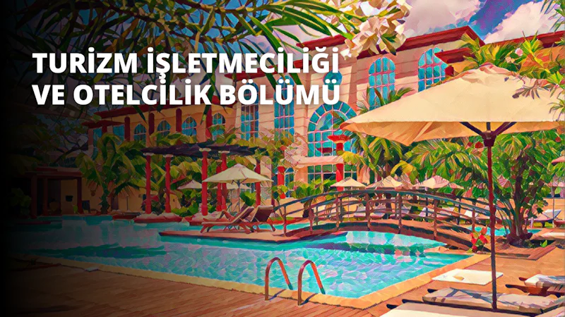 Bu görüntü, üzerinden güzel bir köprü geçen ve alana gölge sağlayan şemsiyelerin bulunduğu bir havuzun görüntüsüdür. Köprü, metal korkuluklu beyaz sütunlara ve baştan sona canlı mavi ve yeşil renk desenine sahiptir. Şemsiyeler parlak sarı ve beyaz renkte olup sarı kısım yarı şeffaf bir malzemedir. Havuzun yan tarafında birkaç şezlong ve sağ tarafta beyaz bir 'O' harfi görülmektedir. Havuzun sol tarafında ise renkli bir sandalye resmi ile kırmızı bir korkuluk görülmektedir. Ayrıca havuzun ortasında bir piyano ve bir pencerenin önünde beyaz bir şemsiye bulunmaktadır. Arka plan birden fazla penceresi olan bir binadan oluşuyor ve tüm sahne parlak güneş ışığı ile aydınlatılıyor.
