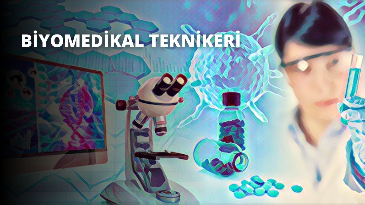 Genç bir kadın bilimsel ekipmanlarla dolu bir ortamda dikkatle mikroskobu inceliyor. Beyaz bir laboratuvar önlüğü giyiyor ve yüzünde ciddi bir ifade var. Gözleri dikkatle parlak mavi bir arka plana sahip mikroskoba odaklanmıştır. Arka planda elinde bir deney tüpü tutan bir adam ve ona bağlı iki tüpü olan bir karikatür robot var. Kadın, bilimsel keşif ve keşif duygusuyla çevrelenmiştir.