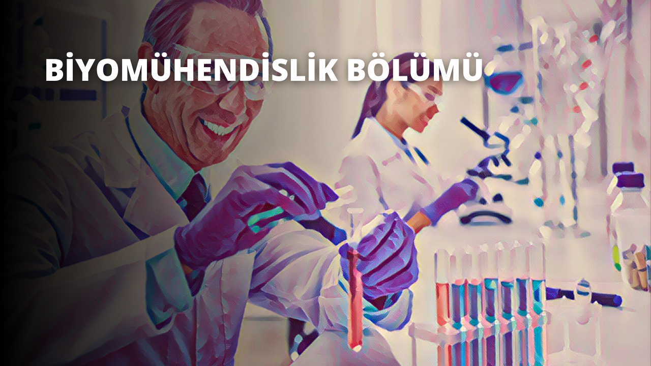 Biri kadın biri erkek iki bilim insanı laboratuvar önlüğü ve eldiven giymektedir. Her ikisi de içinde berrak sıvı bulunan test tüplerini tutmaktadır. Adamın yüzünde ciddi bir ifade varken, kadın daha odaklanmış ve konsantre görünüyor. Test tüpleri önlerinde durmaktadır ve arka plan bulanık görünmektedir. Adamın laboratuvar önlüğü beyaz, kadınınki ise açık mor renktedir. Her ikisinin de sıvılarla temas etmemelerini sağlamak için koruyucu eldivenleri var. Test tüplerinin içinde mavi, yeşil ve sarı dahil olmak üzere çeşitli sıvılar var. Odadaki ışık şeffaf tüplerden yansıyarak tüplerin parlıyor gibi görünmesine neden oluyor.