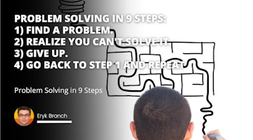 decision tree analysis problem solving A man in a grey shirt is looking intently at a diagram in front of him. He is wearing glasses and has his head cocked slightly to the left. He is surrounded by a maze of white lines on a black and white patterned background. The main focus of the image is a white letter O on a black background with a white outline. The letter is surrounded by a grey background which has similar white markings. The man's attention is focused on the diagram, which is comprised of many interconnected shapes and symbols. He appears to be studying it intently, likely trying to figure out its meaning.