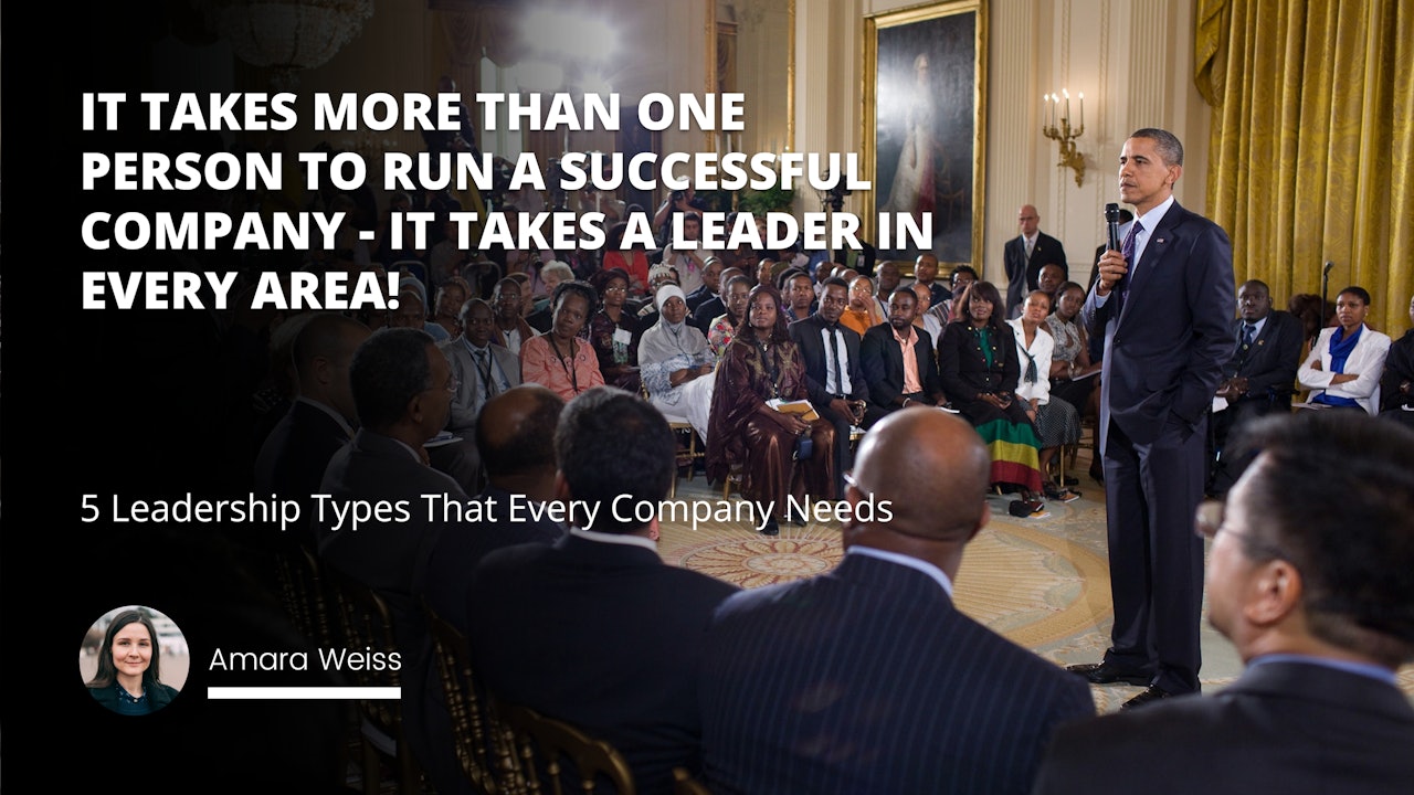 It takes more than one person to run a successful company - it takes a leader in every area!