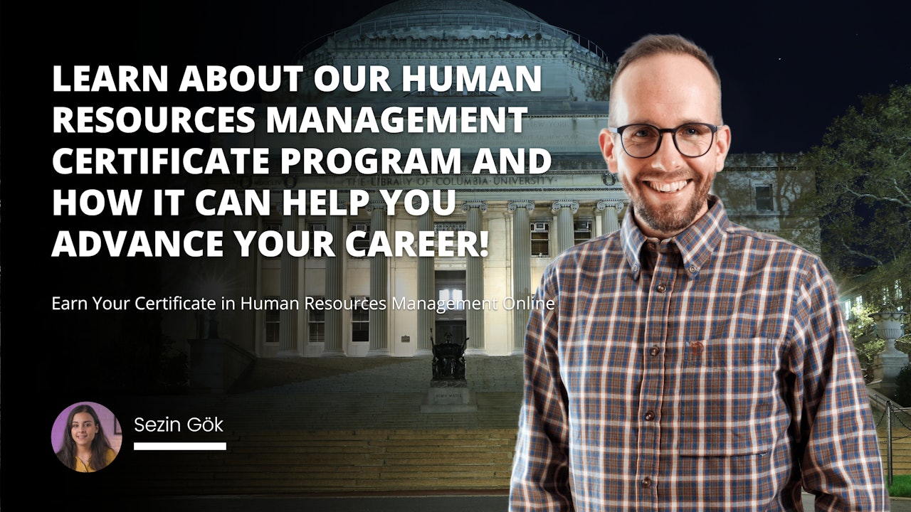 Earn Your Certificate in Human Resources Management Online