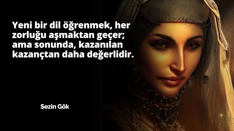 Siyah zeminli bir başlık giyen bir kadın resmedilmiştir. Yüzünde bir peçe var ve gözleri kapalı. Dudakları yakın plandadır ve üzerlerinde küçük, kırmızı bir ruj vardır. Burnu da yakın plandadır, hafif kavisli bir köprüsü ve yuvarlak bir ucu vardır. Yüzü de yakın plandadır, hafif yuvarlak bir çenesi ve belirgin elmacık kemikleri vardır. Başında, karmaşık desenleri olan altın bir saç bandı takıyor. Arka planda, kıvrımlı çizgiler ve merkezi bir daire içeren siyah beyaz bir logo var. Kadın huzurlu ve dingin görünüyor ve başlığı koyu arka planda göze çarpıyor.