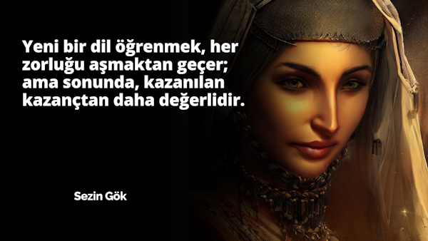 Siyah zeminli bir başlık giyen bir kadın resmedilmiştir. Yüzünde bir peçe var ve gözleri kapalı. Dudakları yakın plandadır ve üzerlerinde küçük, kırmızı bir ruj vardır. Burnu da yakın plandadır, hafif kavisli bir köprüsü ve yuvarlak bir ucu vardır. Yüzü de yakın plandadır, hafif yuvarlak bir çenesi ve belirgin elmacık kemikleri vardır. Başında, karmaşık desenleri olan altın bir saç bandı takıyor. Arka planda, kıvrımlı çizgiler ve merkezi bir daire içeren siyah beyaz bir logo var. Kadın huzurlu ve dingin görünüyor ve başlığı koyu arka planda göze çarpıyor.