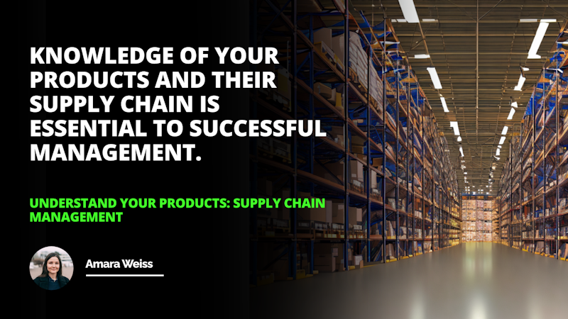 This image shows a large warehouse with two shelves and a sign. The walls are a dark color, and the shelves are filled with various items. The sign is white with a large letter O on a black background. In the foreground, a woman is smiling at the camera. In the background, there is a screenshot of a company with white text on a black background. The bottom of the image shows a long shot of a long grey floor.