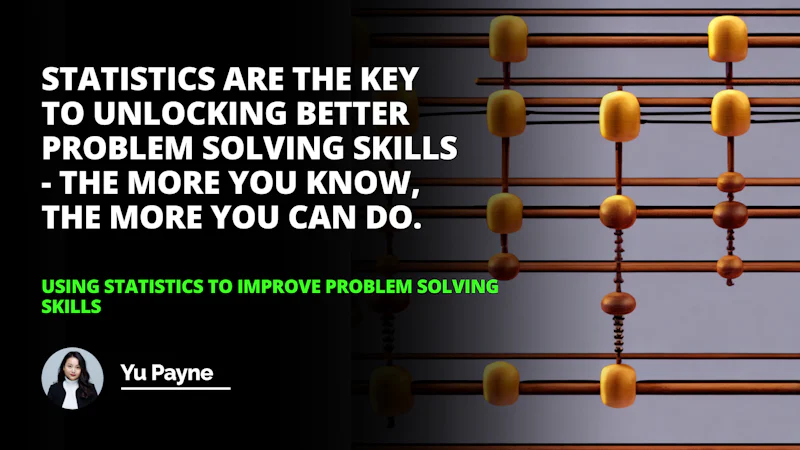 A close up shot of a wooden abacus with yellow beads. The abacus is on a black surface with white text on it. In the background is a woman wearing a white turtleneck and a black jacket. On the left side of the abacus is a yellow square object, and next to it is an orange. The top of the abacus has several more yellow beads, and the bottom has some yellow balls. The abacus is a traditional tool used for counting and calculations, and the yellow beads and balls give it a unique look and feel.