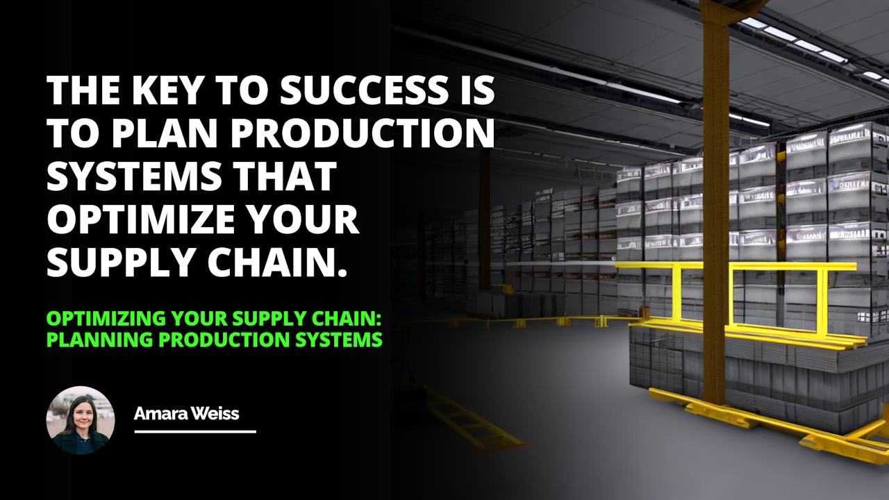This image shows a large warehouse filled with various sized boxes and a yellow ladder. There is a woman smiling at the camera in the foreground and another woman standing in the warehouse. The background consists of a black wall with white text, as well as a green text on a black background. There are several white letters on a black background, including an o and other letters. Overall, the scene is of a busy warehouse with multiple people and various items.