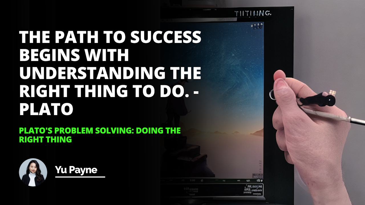 it is a problem solving device used by the philosophers A close-up shot of a hand pointing at a computer screen. The hand is wearing a white turtleneck and black jacket, and is holding a pen. On the screen, a white letter 'O' is visible on a black background. Another white letter 'O' can be seen to the right of the screen, as well as a hand holding a ring. In the foreground, a pink egg is visible in a close-up shot. The image is slightly blurred, with a slightly yellow tone. The computer screen is displaying a screenshot of a computer, with a few icons and a white window in the center.