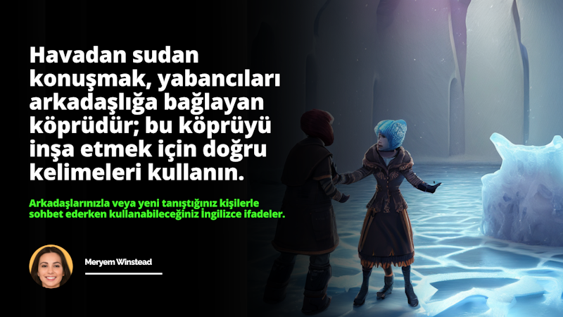 Bir grup insan berrak, sığ suda duruyor, yüzleri parlak, güneşli gün tarafından aydınlatılıyor. Su derin, turkuaz mavisi ve gökyüzü masmavi mavinin parlak bir tonu. Bir kişi mavi bir şapka ve atkı takmış, büyük, beyaz bir duvarın önünde oturuyor. Başka bir kişi kucağında bir çocuk tutmaktadır. Arka planda mavi bir buzdağının yakın çekimi ve elbiseli bir kadın karikatürü görülmektedir. Ayrıca bir kadının yüzünün yakın çekimi, bir kişinin bacağı havada ve beyaz metinli siyah bir arka plan var. Son olarak, mavi saçlı bir kişi ve siyah zemin üzerinde yeşil bir metin görülebiliyor. Güzel ve sakin bir sahne.