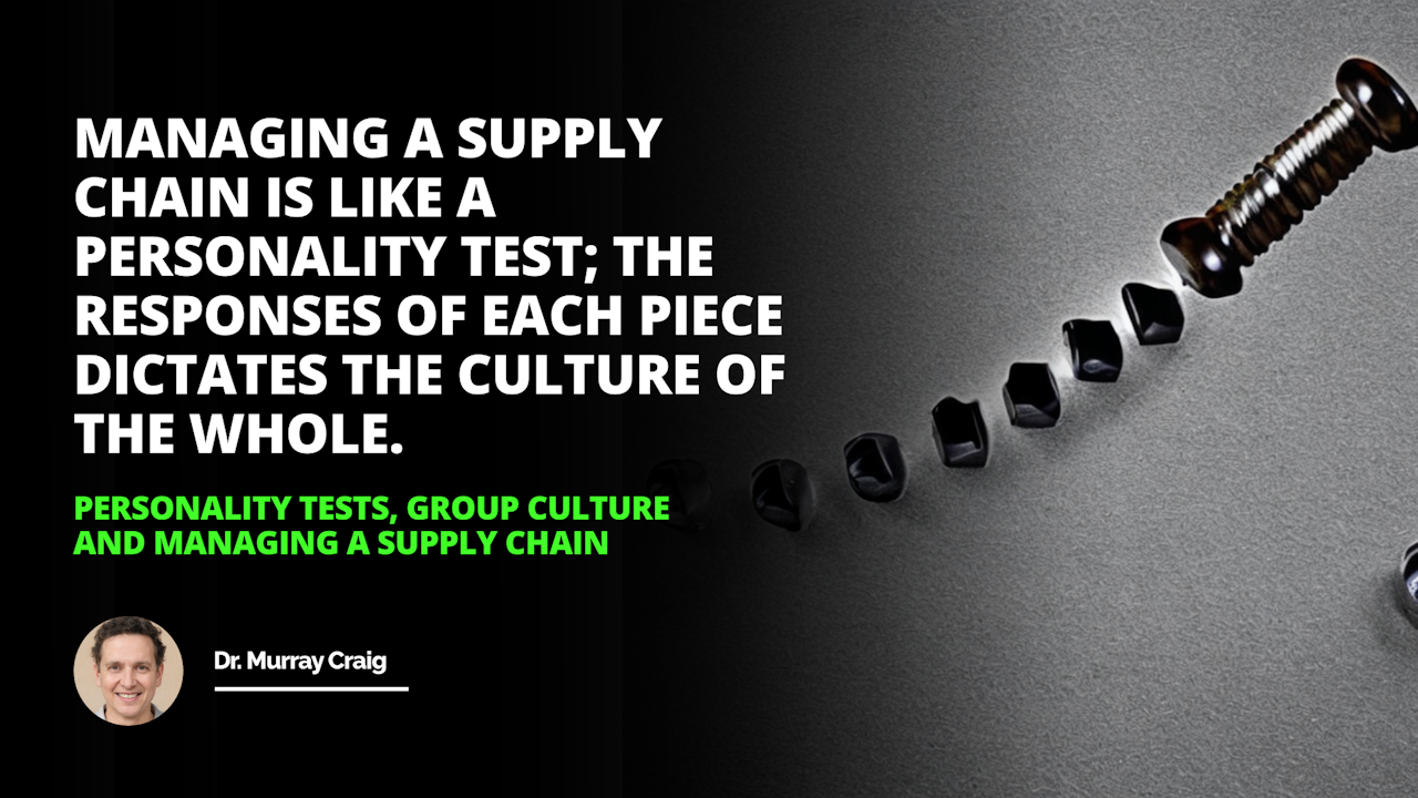 A personality test can help to better understand team dynamics while managing a complex supply chain requires attention to detail and an eye for the small things just like this sc