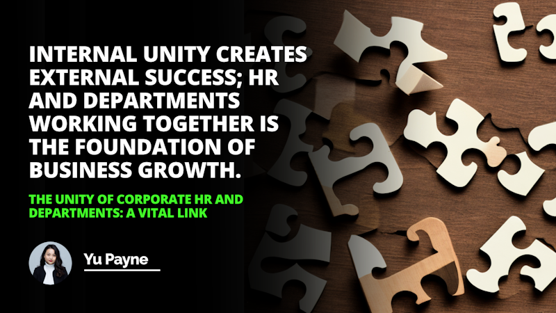 Creating a unified corporate landscape requires a strong link between HR and all departments across the organization just like these puzzle pieces TeamUnity