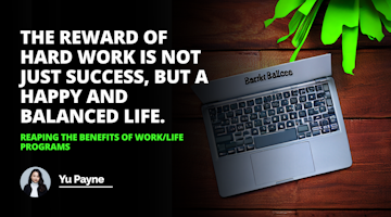 Object A laptop with a bright green background

Caption WorkLife balance is importantembrace it with modern programs and this vibrant laptop ReapTheBenefits