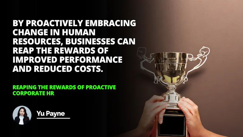Rewarding success with a trophy  acknowledging and celebrating the hard work of a companys HR team