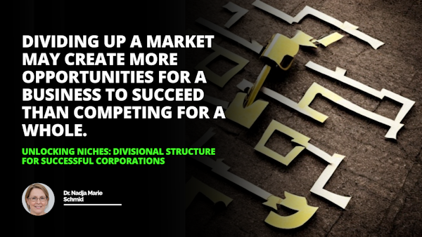 The divisional structure has been key to unlocking corporate success  and the key to unlocking more success is continuing to innovate divisionalstructure