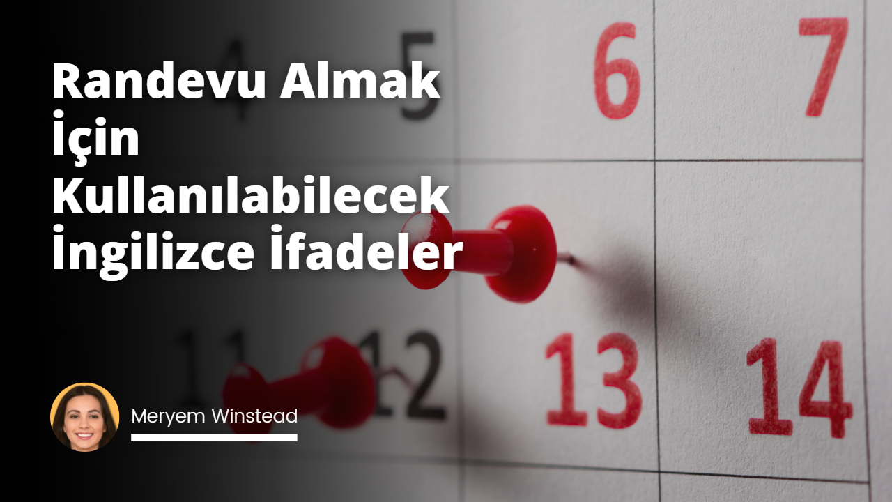 Randevu alırken bu ifadeler İngilizce konuşulan ülkelerde yaygın olarak kullanılır ve kişilerle, hizmetlerle veya işletmelerle kolayca toplantı ve randevu ayarlamanıza yardımcı olabilir. Ayrıca, randevu alırken her zaman nazik ve kibar olmak önemlidir.