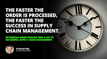 Reducing order process time is key to a successful supply chain management  and this clock is always ticking