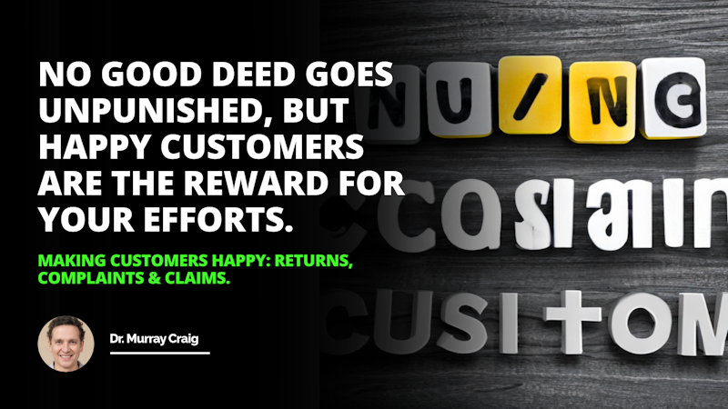 At COMPANY we strive to make our customers happy through quick and fair resolution of returns complaints and claims MakingCustomersHappy