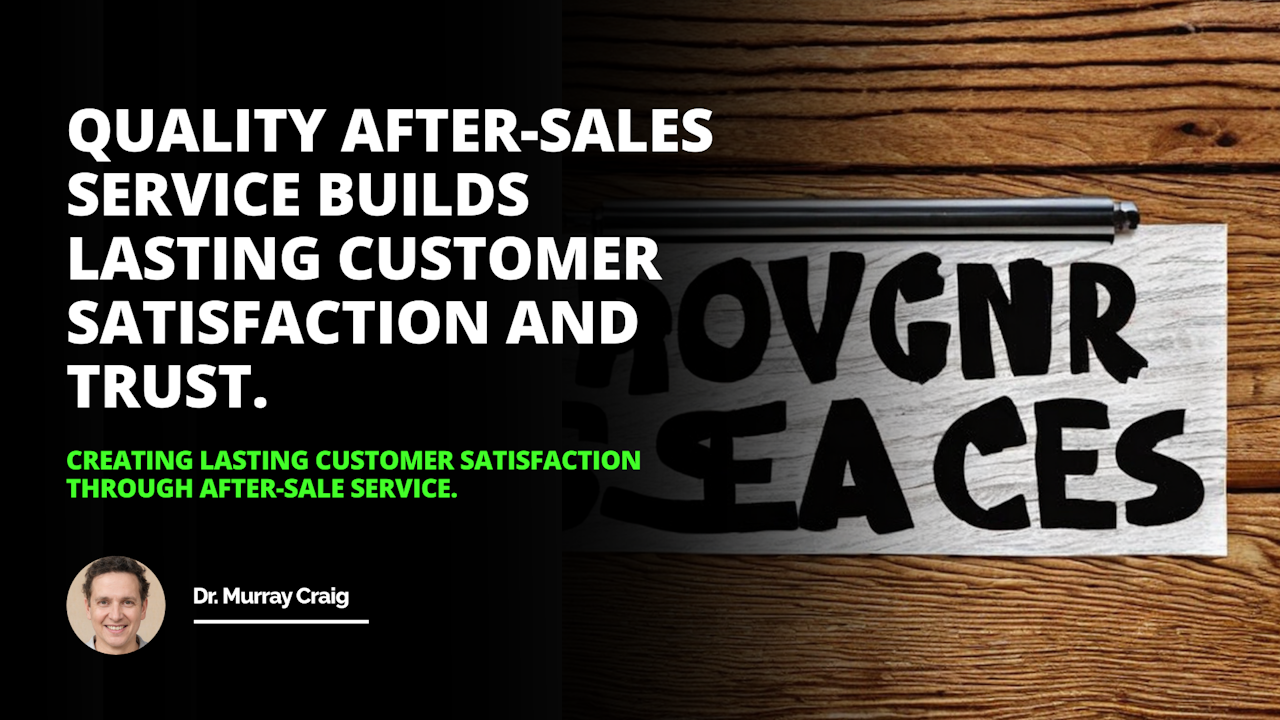 Focusing on providing quality aftersale service will create lasting customer satisfaction aftersaleservice