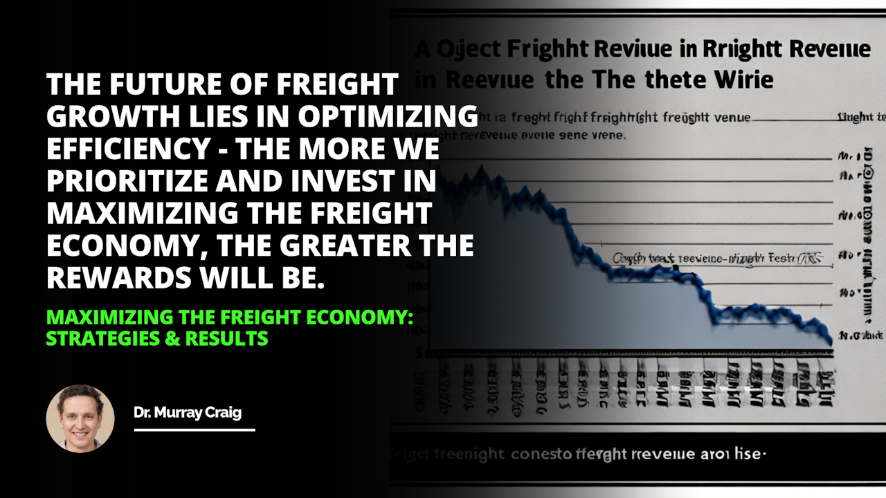 Object A graph showing an increase in freight revenue Caption The freight economy is on the rise Freight Results Maximizing Revenue