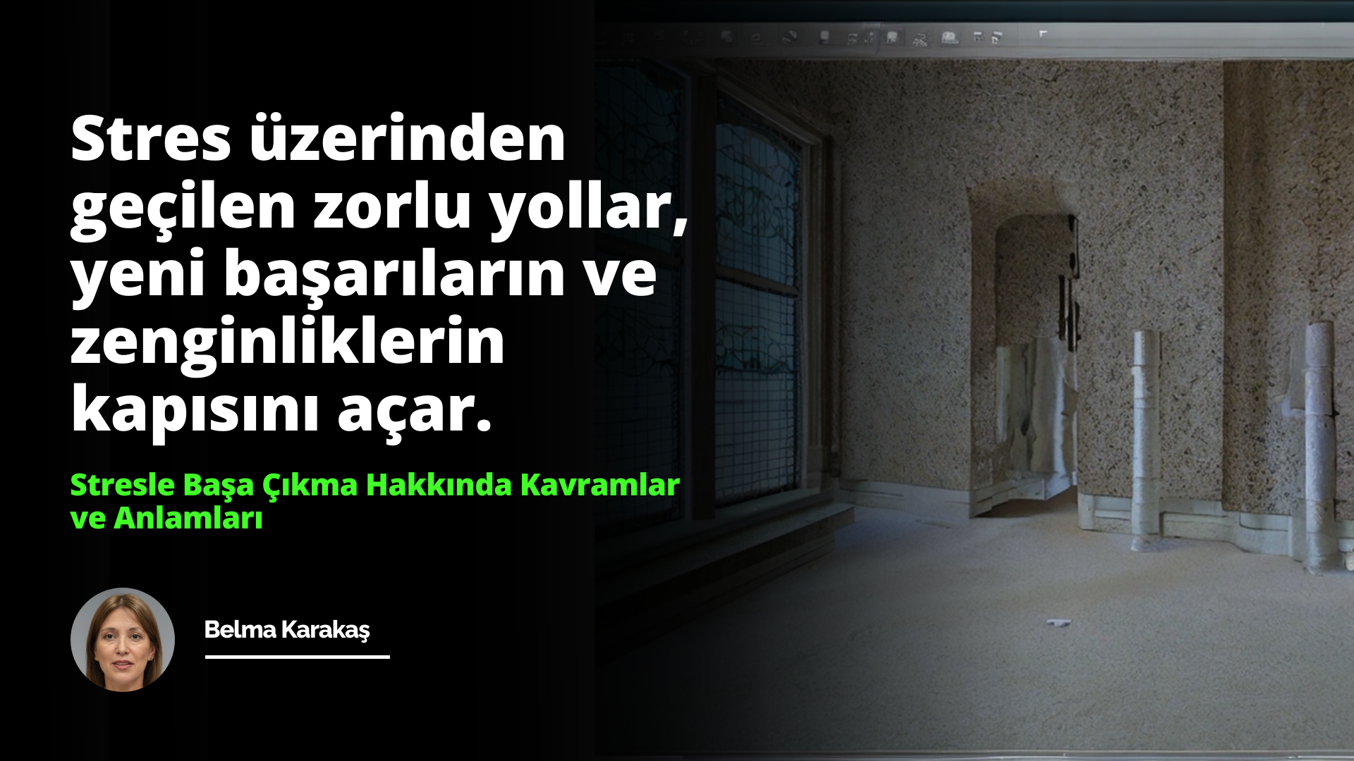 Stresle başa çıkma kişinin fiziksel, psikolojik ve davranışsal reaksiyonlarının kontrol altına alınması ve stresin etkilerinin minimize edilmesine yardımcı olan bir kavramdır.