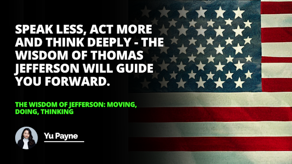 Object An American Flag 

Photo Caption The wisdom of Jefferson embodied in the stars and stripes of the American flag reminds us to keep moving doing and thinking