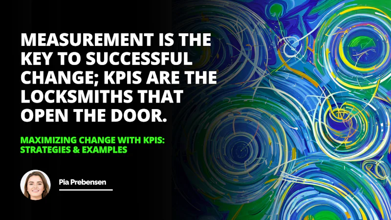 Abstract image with various elements of change management represented by blue and green shades in a swirling pattern with arrows pointing in different directions